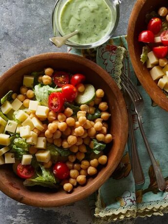 1 Delicious Green Goddess Salad with Chickpeas.