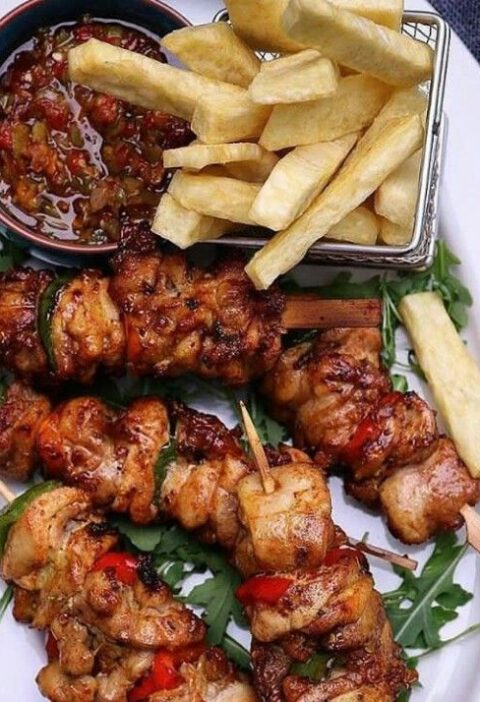 1 Delicious Nigerian Chicken Skewer: Chicken Suya Kebab