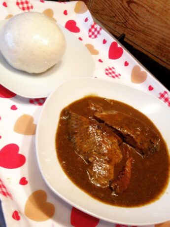 1 Delicious Nigerian Tuwo Shinkafa and Miyan Wake